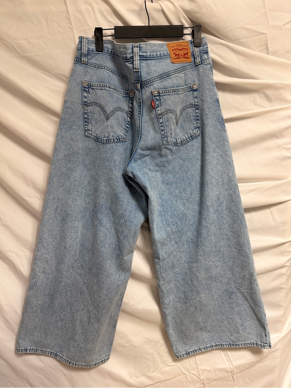 Light Blue Wide-Leg High-Rise Women's Jeans - Picture 2 of 8